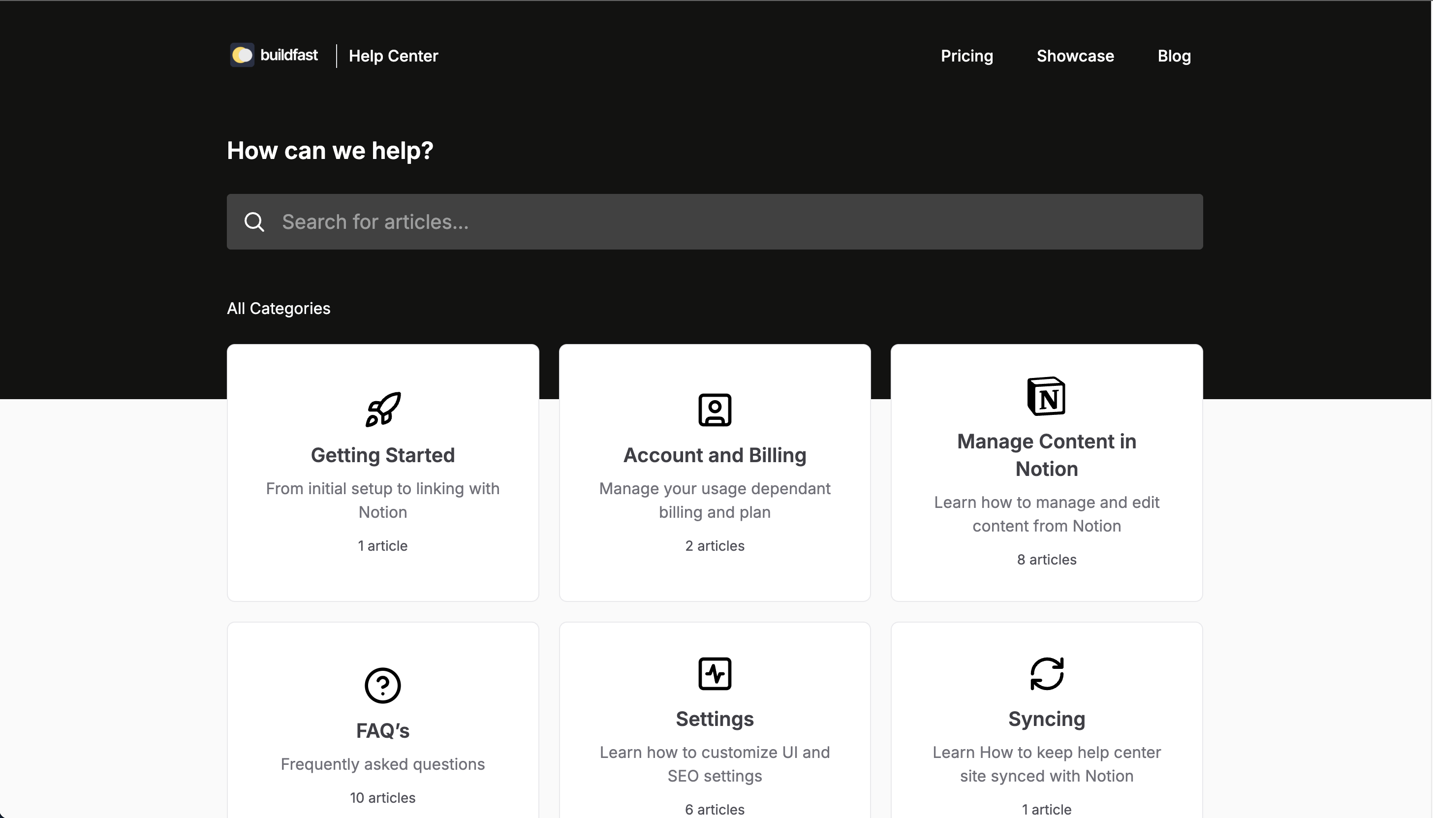 Buildfast Help Center